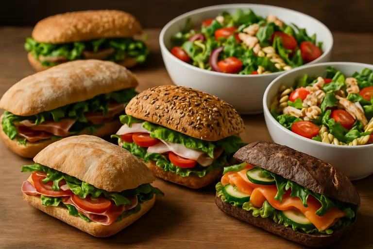 Luxe belegde broodjes en salades